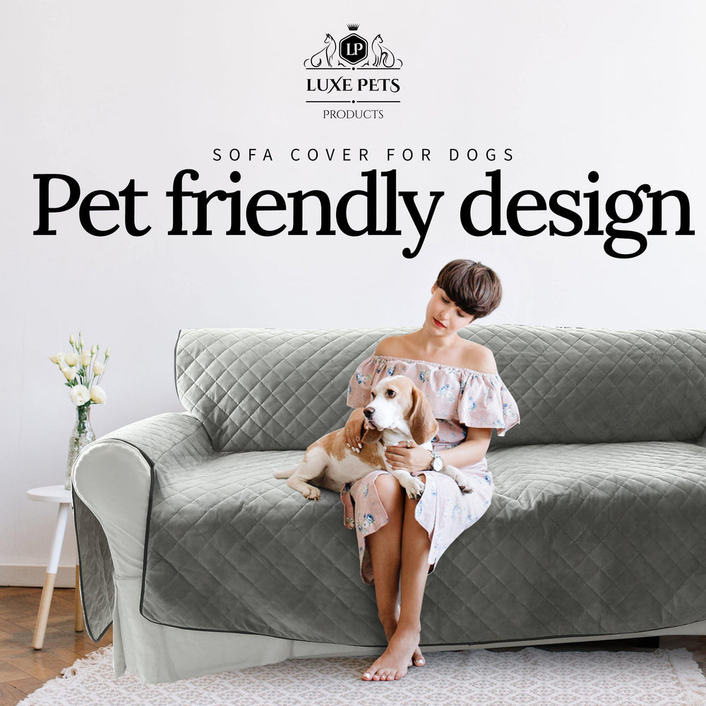 
                  
                    Premium Sofa Cover for Dogs Cats 3 or 4 Seat Furniture Cover - Modern Grey - Luxe Pets Products
                  
                