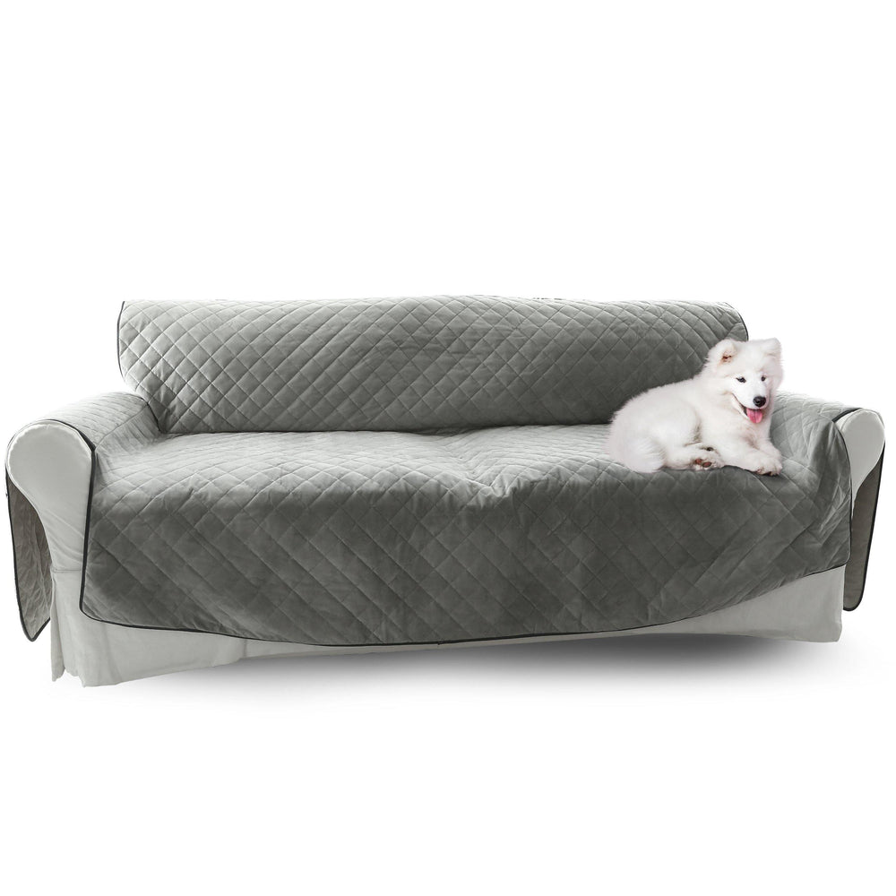 Premium Sofa Cover for Dogs Cats 3 or 4 Seat Furniture Cover - Modern Grey - Luxe Pets Products