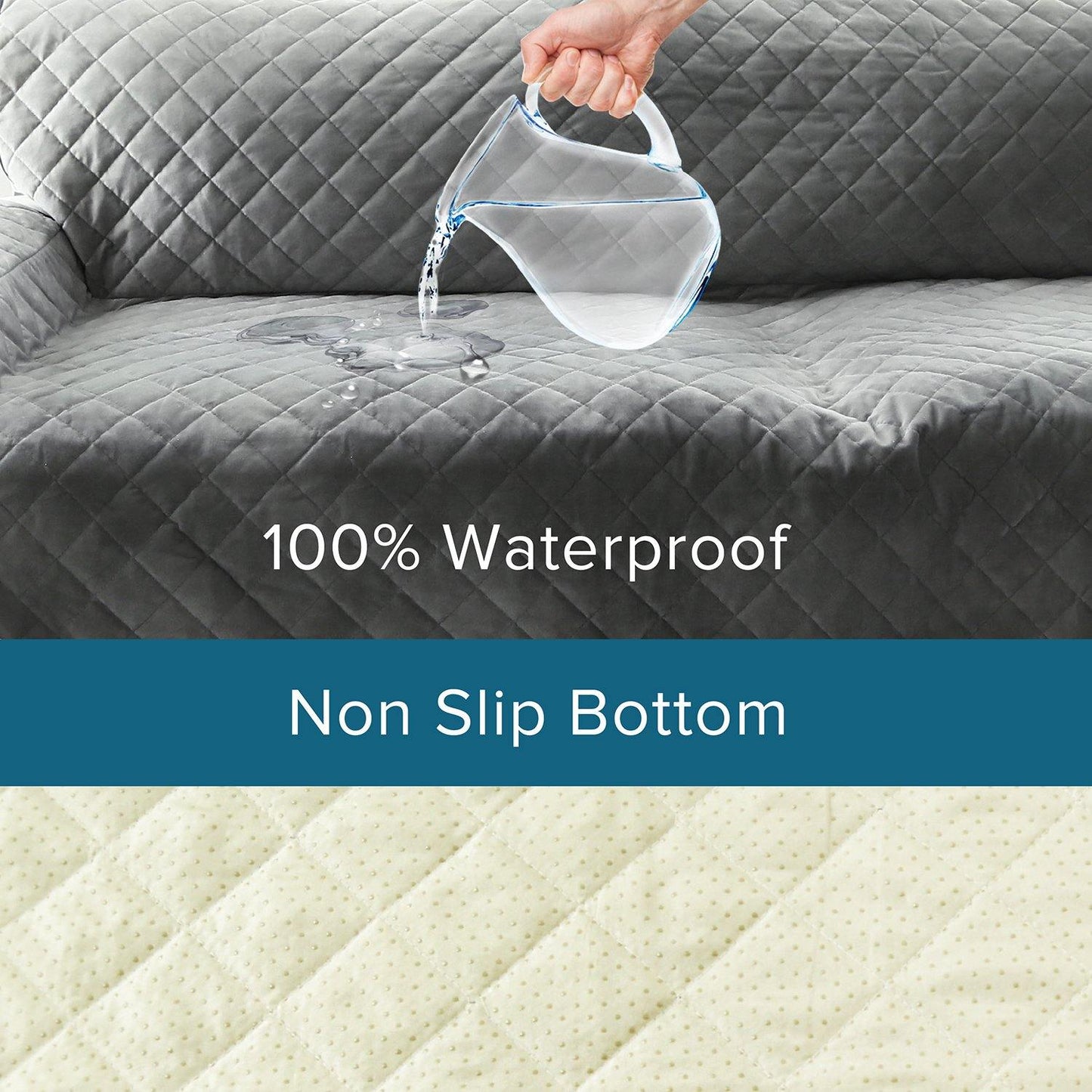 
                  
                    luxury sofa cover grey waterproof non-slip bottom 
                  
                