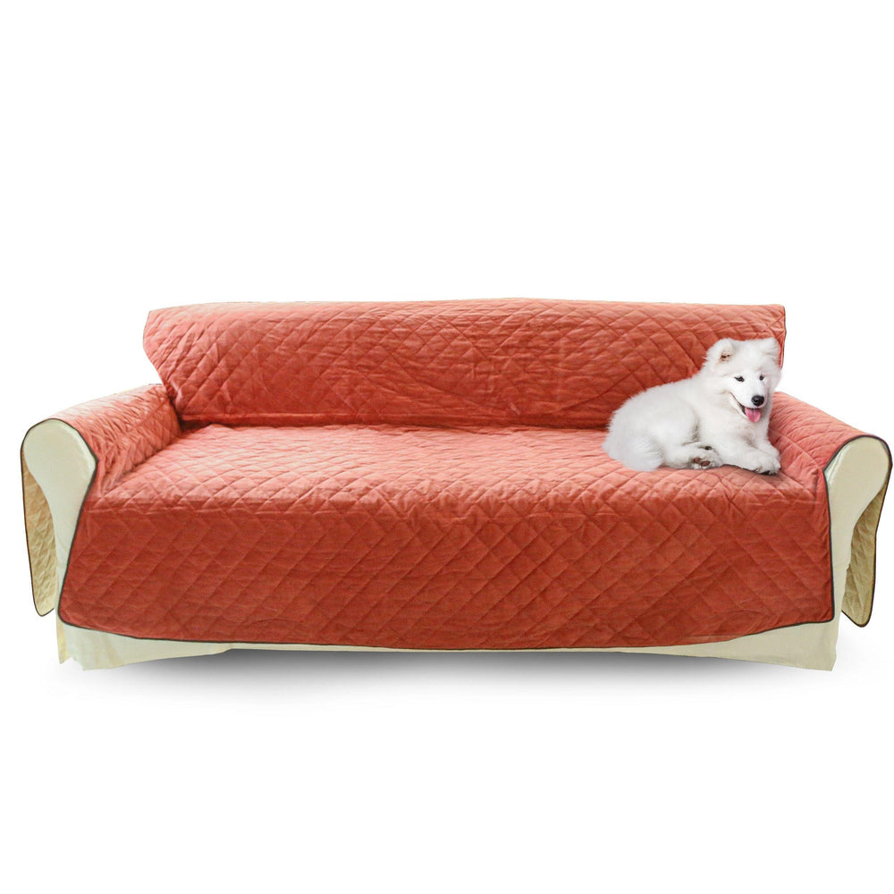 Luxury Sofa Cover for Dogs Cats 3 or 4 Seat Furniture Cover - Wine - Luxe Pets Products