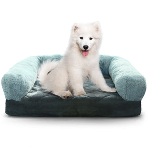 
                  
                    Load image into Gallery viewer, Luxurious Pet Bed Memory Foam Premium Velvet, Faux Fur - Modern Grey - Luxe Pets Products
                  
                